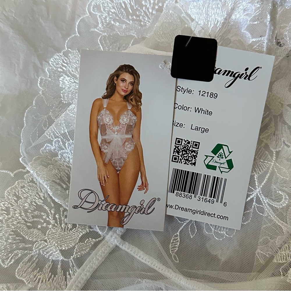 Dreamgirl White Lace Chemise
